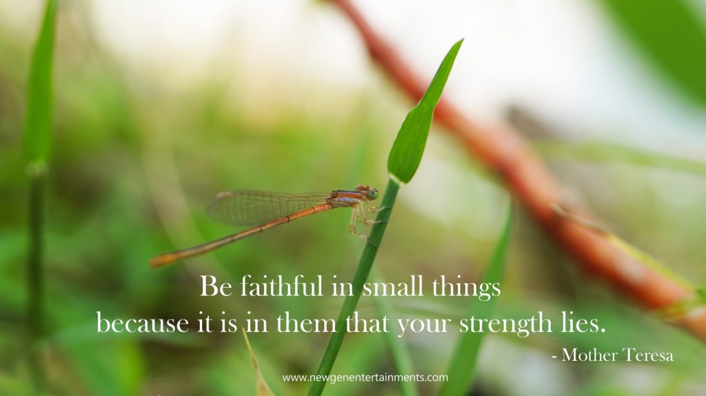 Be faithful in small things because it is in them that your strength lies