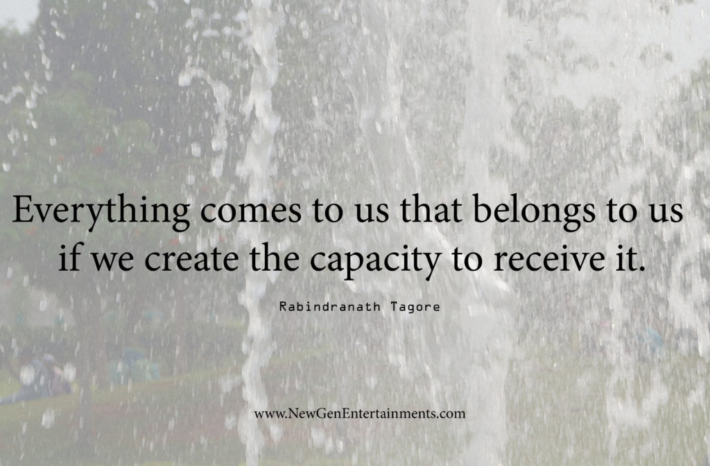 Everything comes to us that belongs to us if we create the capacity to receive it
