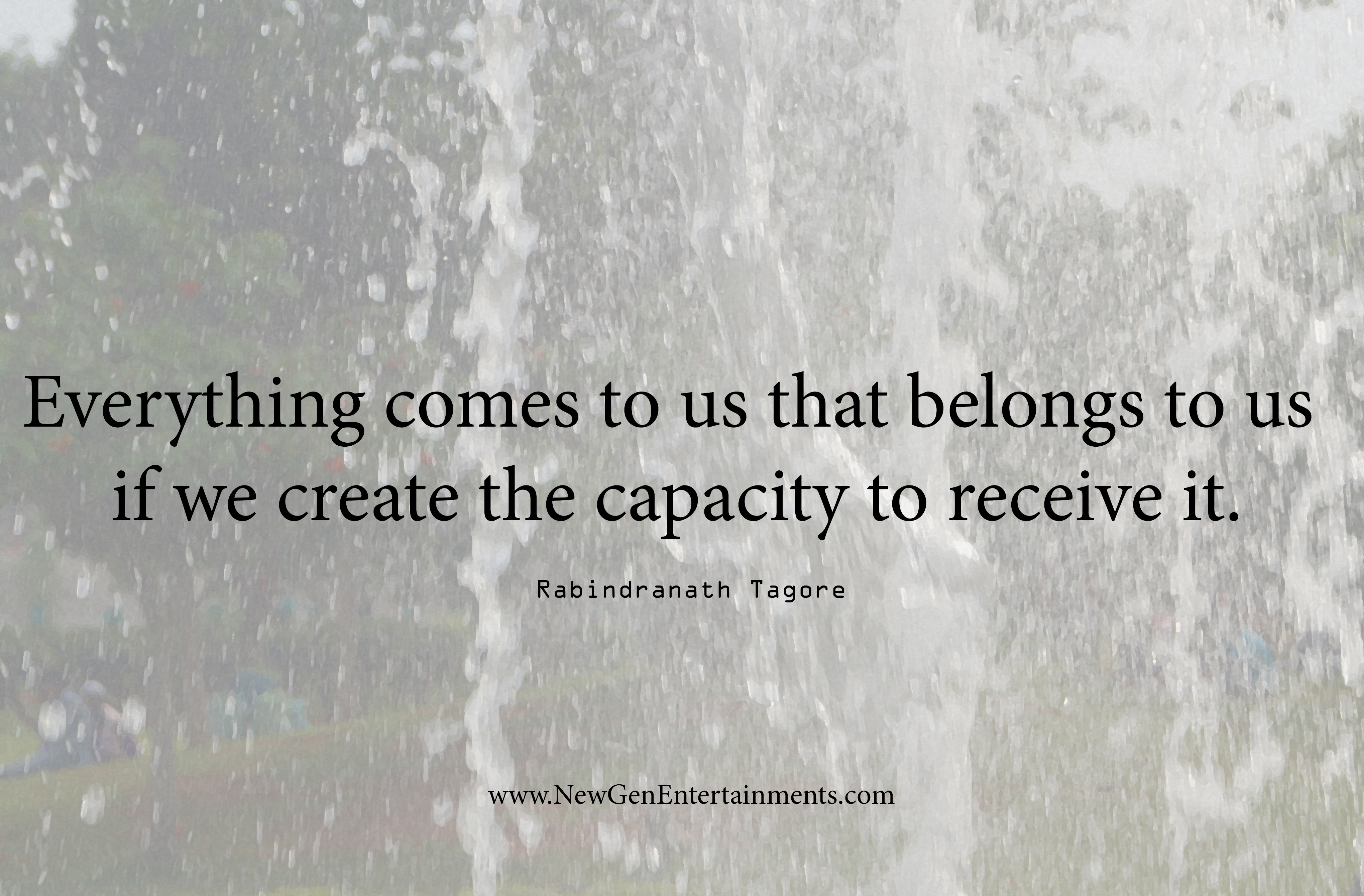 Everything comes to us that belongs to us if we create the capacity to receive it
