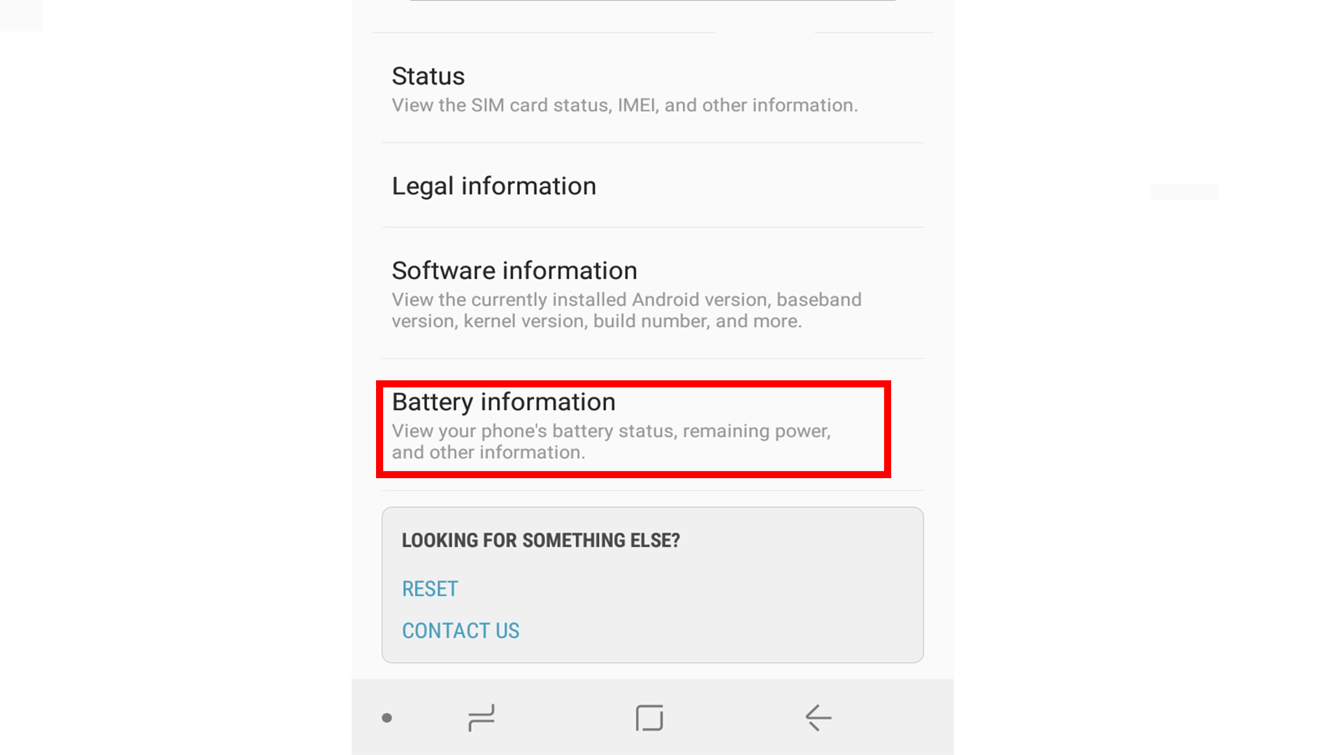 battery info